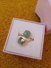 SWAROVSKI IDYLLIA RING SHELL DOUBLE CRY/GOS SIZE 55 BNIB original packaging