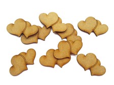 WOODEN MDF HEARTS LOVE SHAPE ORNAMENT LASER CUT EMBELLISHMENT