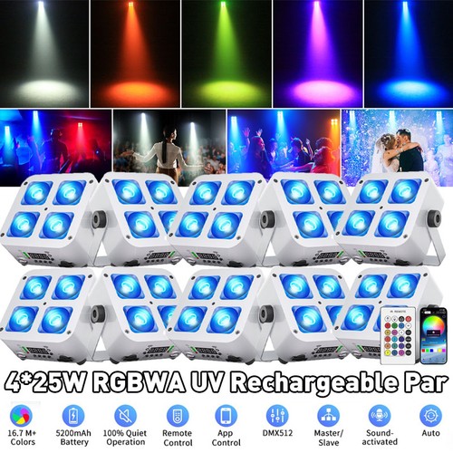 Led 4x25w rgbwa battery - led,