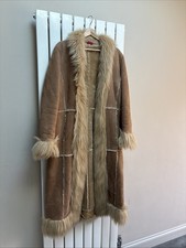 vintage faux fur afghan coat Size 16
