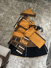 Xhosa 6pcAttire.Wrap skirt.head scarf. Shoulder Shawl.Bag.Apron.PeplumWrapped.