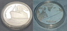 TITANIC Silver Map Coin Never