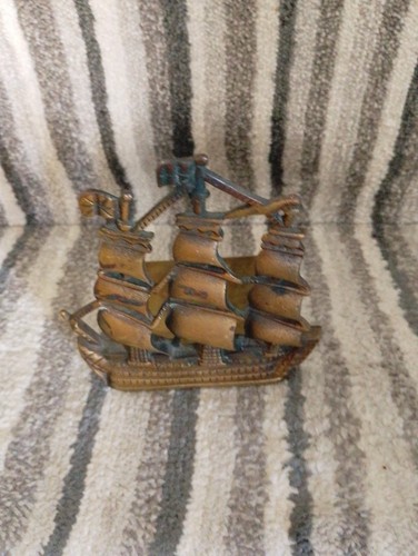 Vtg brass piece bookend - 1,