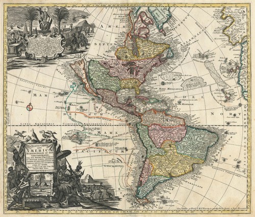 Map novus orbis sive america - map,