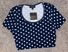 BNWT TOPSHOP NAVY WHITE SPOT