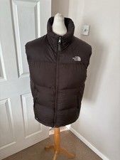 Men’s Brown The North Face 700 Nuptse Puffer Gilet Size Medium