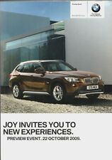 BMW 5-Series GT & X1 Preview Event 2009 UK Market Foldout Mailer Brochure 
