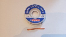 Duratool Desoldering Solder Wire Wick Braid 2mm width 1.5 metre length UK stock