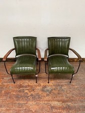 Pair of green leather