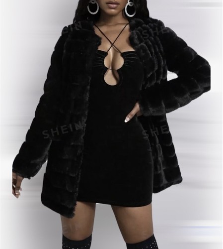 Gothic black faux fur - gothic,