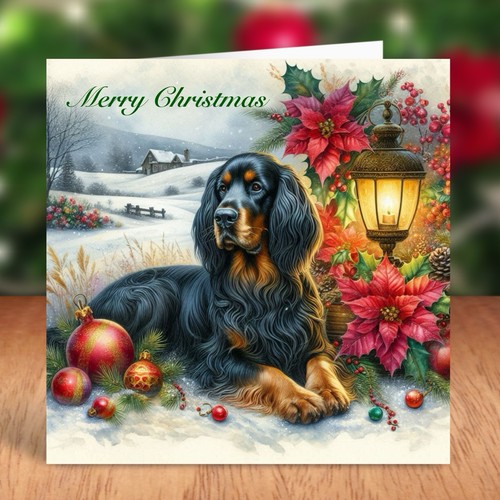 Gordon setter dog christmas - setter,