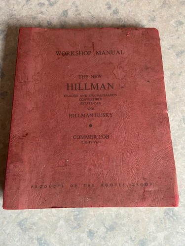 Workshop manual for hillman - workshop,