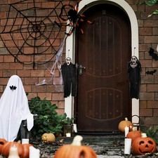  2 Pcs Hanging Skeleton Decorations Ghost outside Halloween Props