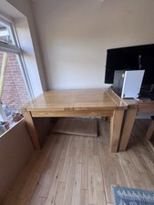 Solid oak extendable dining - extendable,