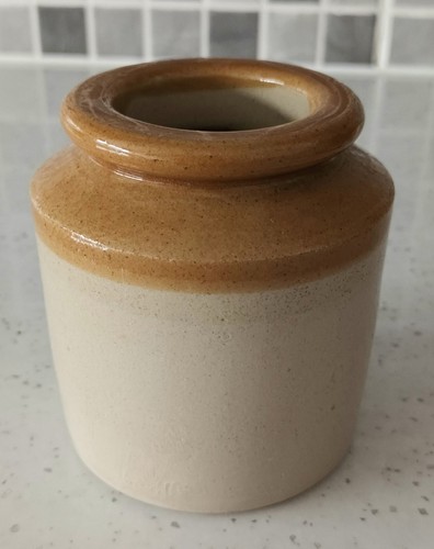 Vintage small stoneware jar - vintage,