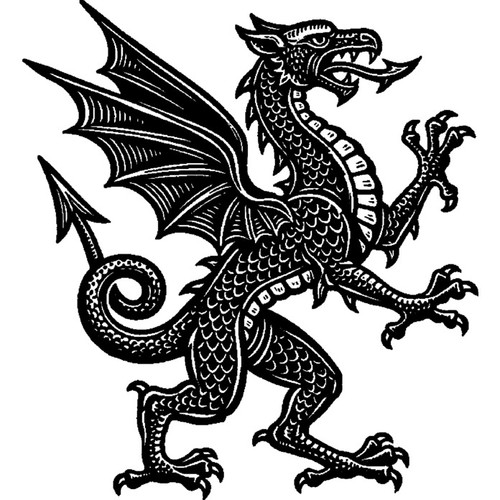 Vintage dragon unmounted - dragon',