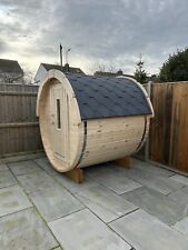 1,7m long Barrel Sauna (Ø 1.97 m) with Electric Heater Harvia