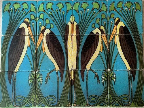 Art nouveau marabou - nouveau, stone