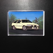 Toyota Corolla Twin-cam  Clear plastic fridge magnet
