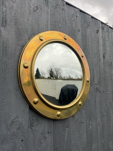 Large vintage brass porthole - large,