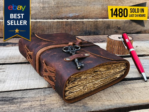 Leather journal handmade - leather, journal-handmade