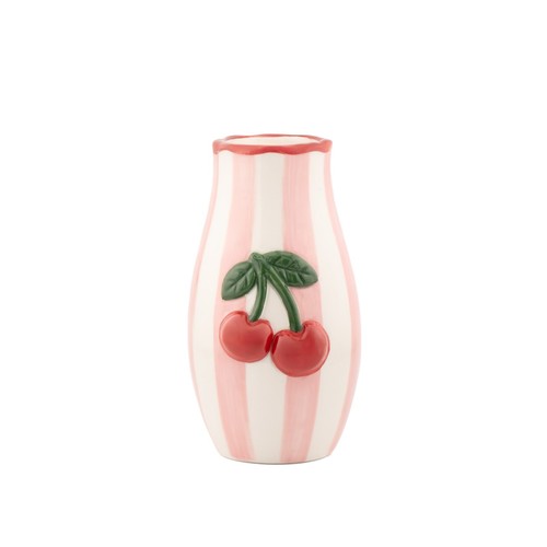 Hand painted cherry vase - cherry,