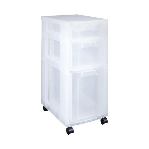 Clear plastic storage tower - plastic,
