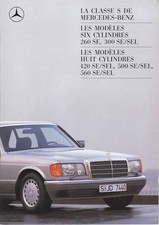 Catalogue / brochure Mercedes W126 SE/SEL 12/1988 France
