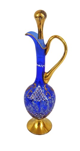 Cobalt blue gilded bohemia - gilded,