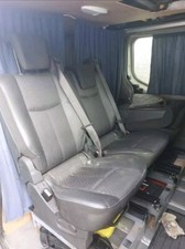 Rear van seats x3 Black HALF LEATHER vito t4 t5 viraro any van campervan 