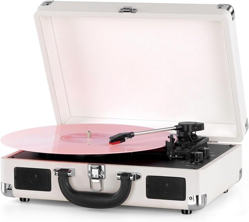 Vintage suitcase vinyl record - vintage,