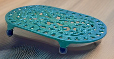 Vintage Green Cast Iron Trivet