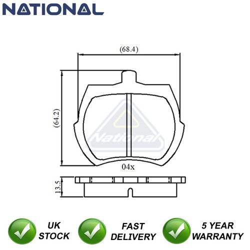 Brake pads set national fits - pads,