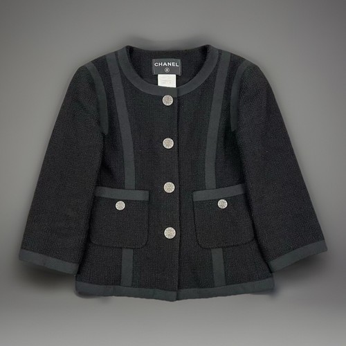 Chanel jacket black - chanel, tweed