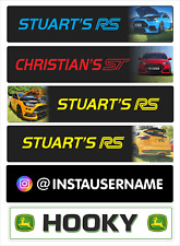 Show Custom Number Plate Cover Logo Man Cave Bedroom Door Sign Personalised Name