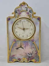 Bradford Exchange Garden Whispers 2001 Heirloom Porcelain Clock