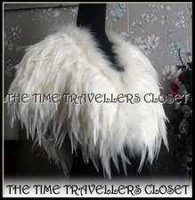 NEW BIBA Lottie Ivory Feather Cape Shawl Bolero Wedding Festival Party Free Size