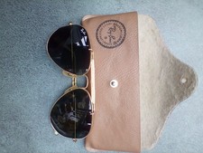 Vintage Ray-Ban aviator / shooter sunglasses for spares or repair