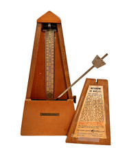 Seth Thomas Wooden Metronome de Maelzel Maple Case Mechanical Key Wound WORKS