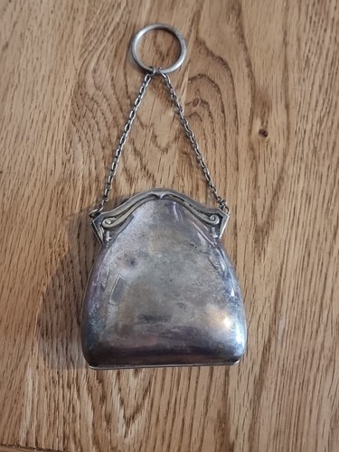 Silver plated purse - silver,