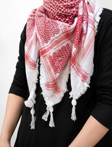 Jordanian red white - white, shemagh