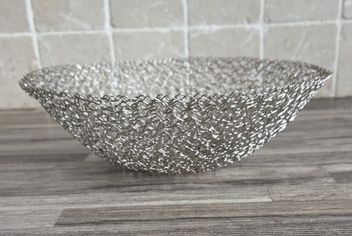 Scrunched wire fruit basket - fruit,