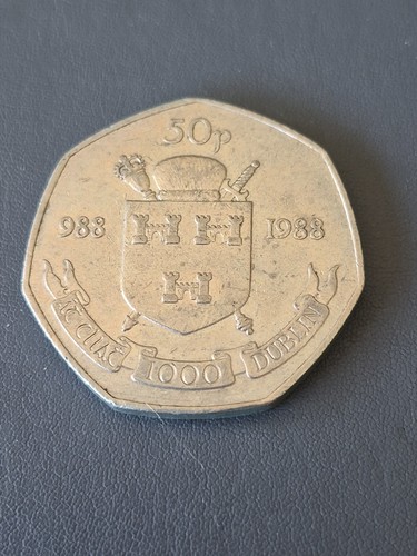 Eire fifty pence coin - coin, 1988
