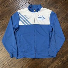 Vintage Adidas Trefoil UCLA Basketball Full Zip Track Jacket Striped Mens Medium