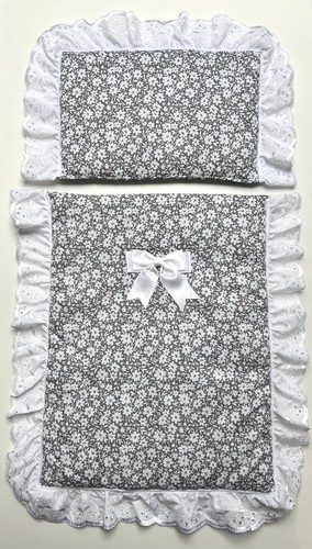 Grey with tiny white flowers - , &