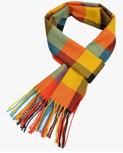 Ladies rainbow scarf tartan - rainbow,