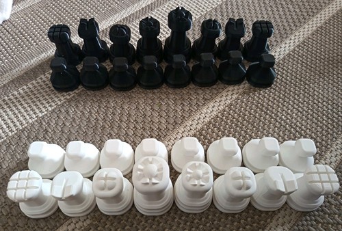 Printed chess set - 3d,
