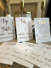 Wedding Table Numbers Foil
