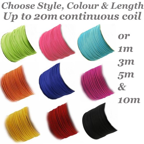 Faux suede flat cord - suede,