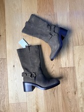 Zara Taupe Brown Mid Calf